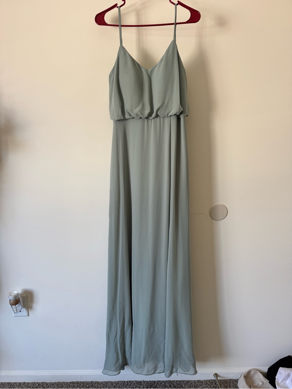 Birdy Grey Sage Green Spaghetti-Strap  Dress